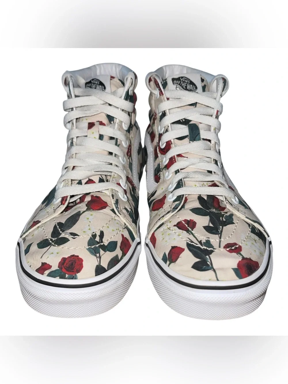 Rare Vans Sk8-Hi Floral Roses High Top Sneakers – Women’s 10 / Men’s 8.5
